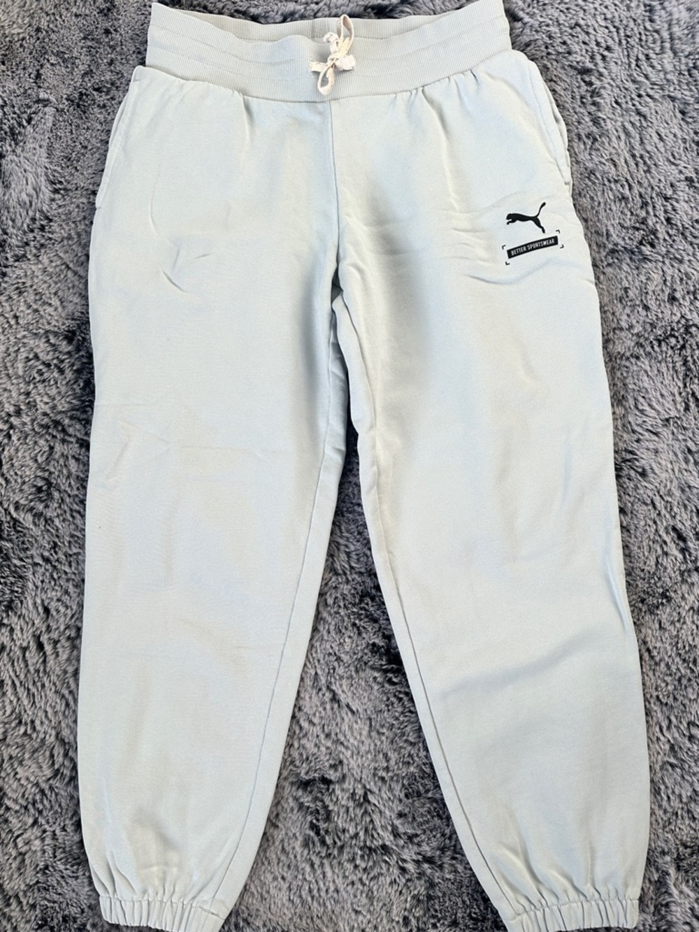 Puma light blue jogger sweats